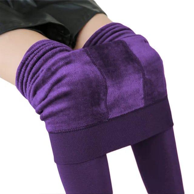 Fleecefodrade leggings med hög midja för kalla dagar