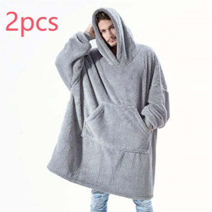 Myslunda™ Oversize filthoodie i dubbelsidig plyschfleece